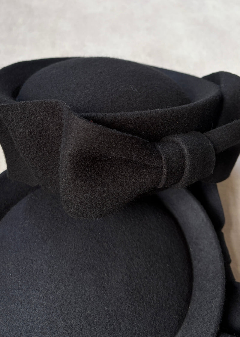 Delia Felt Pillbox with Bow