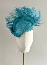 Clio Hat in Straw with Feathers