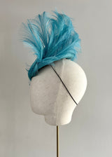 Clio Hat in Straw with Feathers