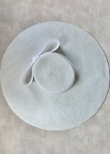 Cynthia Boater Hat in Straw with Satin Bow