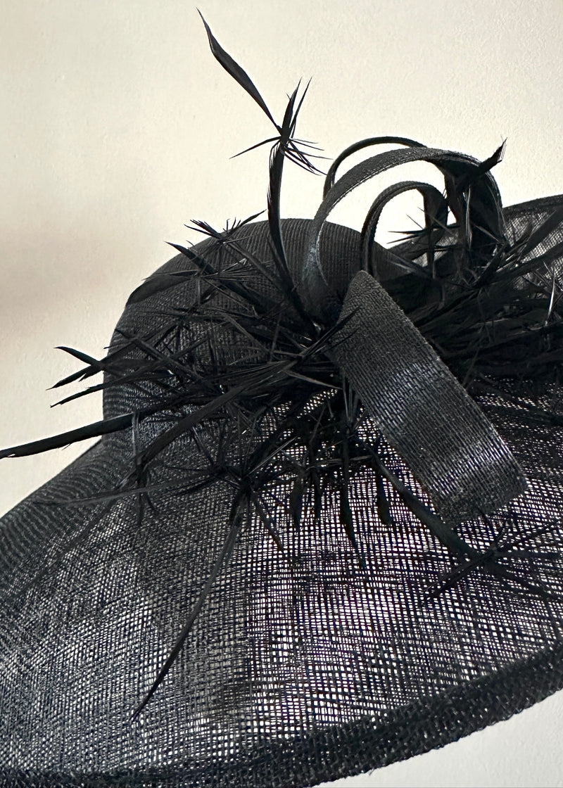 Juno Hat with Feathers and Buntal