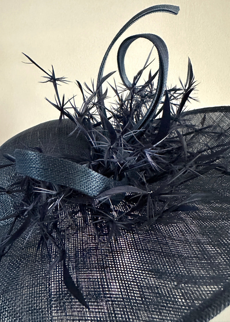 Juno Hat with Feathers and Buntal