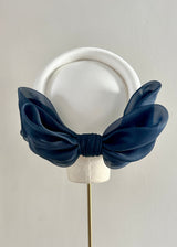 The Halo® Pillbox in Satin with Organza Bow