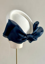 The Halo® Pillbox in Satin with Organza Bow
