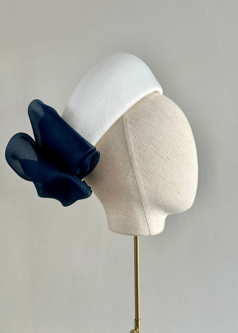 The Halo® Pillbox in Satin with Organza Bow