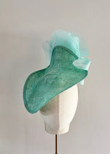 Mini Mena in Straw with Turquoise Flower
