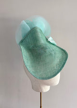 Mini Mena in Straw with Turquoise Flower