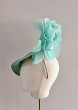 Mini Mena in Straw with Turquoise Flower