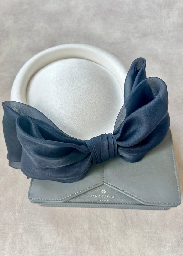 The Halo® Pillbox in Satin with Organza Bow