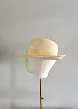 Ishtar Trilby Hat in Panama with Bows in Cream