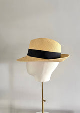 Ishtar Trilby Hat in Panama with Bows in Sand