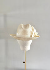 Ishtar Trilby Hat in Ivory Ramie