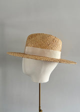 Maria Raffia Fedora with Bows in Natural