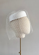 Roma Tailored Pillbox in Crepe with Veiling