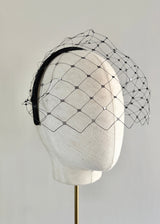 Headband with Vintage Birdcage Crystal Veil