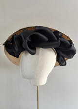 Artemise Hat in Straw with Organza Bows in Natural