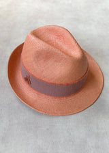 Small Panama Sun Hat in Peach