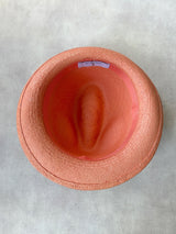 Small Panama Sun Hat in Peach