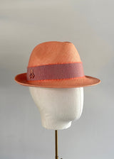 Small Panama Sun Hat in Peach