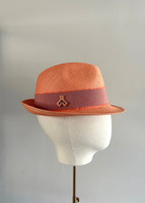Small Panama Sun Hat in Peach