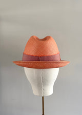 Small Panama Sun Hat in Peach