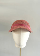 Pink Straw Baseball Cap