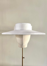 Cynthia Boater Hat in Satin