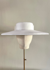 Cynthia Boater Hat in Satin