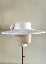 Cynthia Boater Hat in Satin