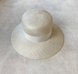Downturn Straw Cloche Cream
