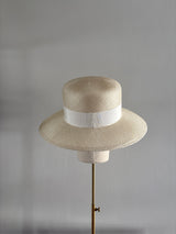Downturn Straw Cloche Cream
