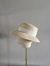 Downturn Straw Cloche Cream
