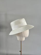 Downturn Straw Cloche Ivory