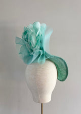 Mini Mena in Straw with Turquoise Flower