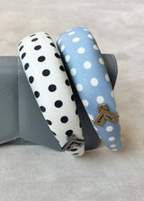 The Original Headband in Satin in Polka Dot
