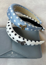 The Original Headband in Satin in Polka Dot