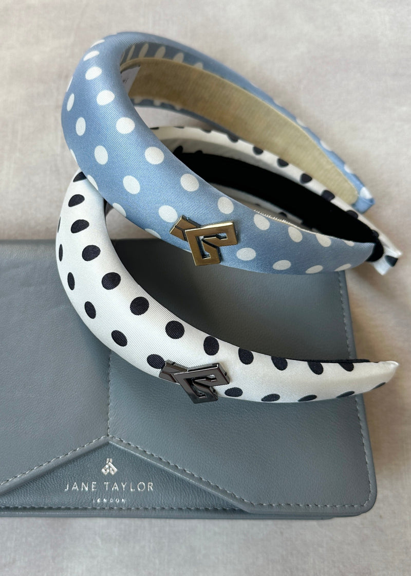 The Original Headband in Satin in Polka Dot