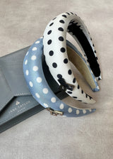 The Original Headband in Satin in Polka Dot