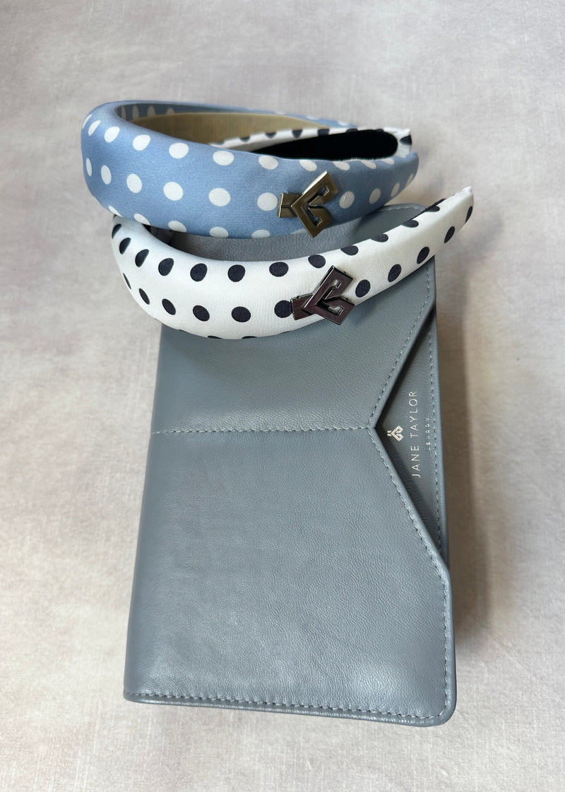The Original Headband in Satin in Polka Dot