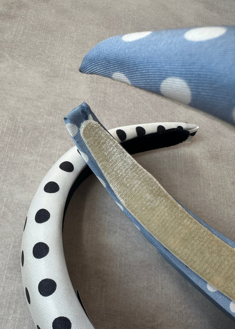 The Original Headband in Satin in Polka Dot