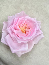Light Pink Silk Rose Hair Comb