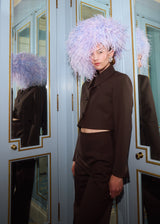 Harmonia Hat with Feathers in Lilac
