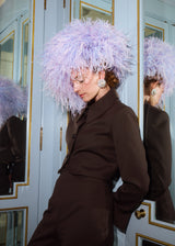 Harmonia Hat with Feathers in Lilac