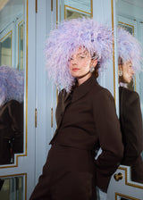 Harmonia Hat with Feathers in Lilac
