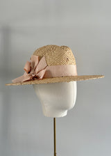 Maria Raffia Fedora with Bows in Natural
