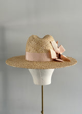 Maria Raffia Fedora with Bows in Natural