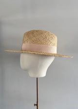 Maria Raffia Fedora with Bows in Natural