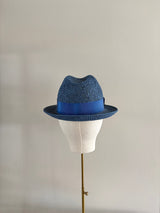Small Straw Sun Hat in Blue