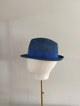 Small Straw Sun Hat in Blue