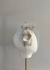 Sculptural Headband with Buntal and Veiling